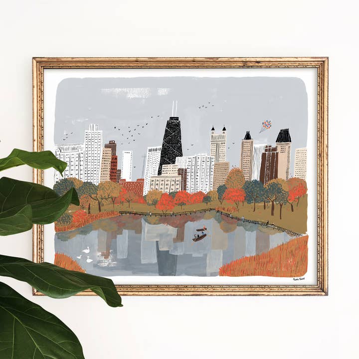 Stampa artistica giclée «Autunno a Chicago» per la vendita all'ingrosso da parte di On Lane Avenue