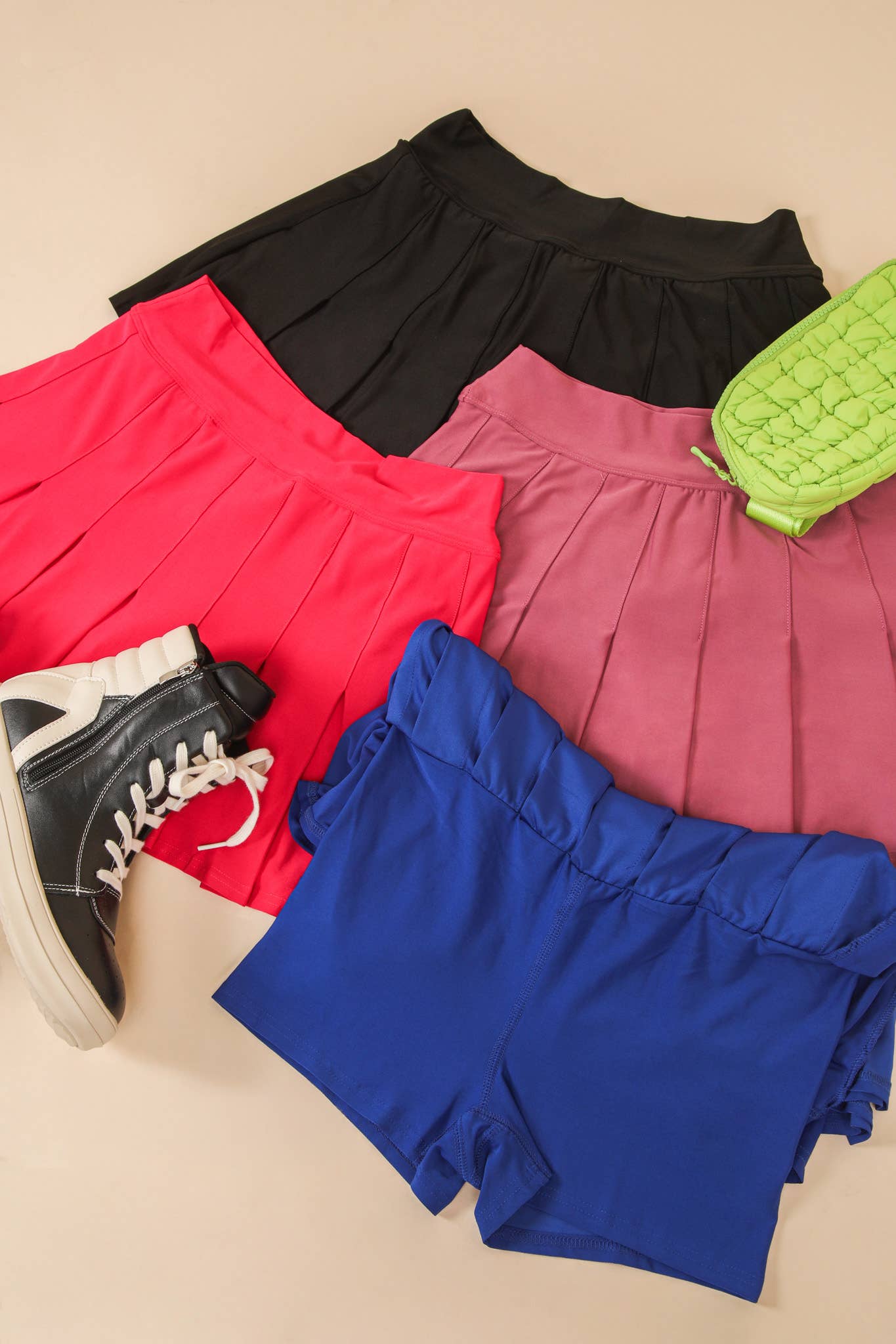 VERY J - Vente Jupe de sport – femme - Jupe plissée de sport avec short intégré17