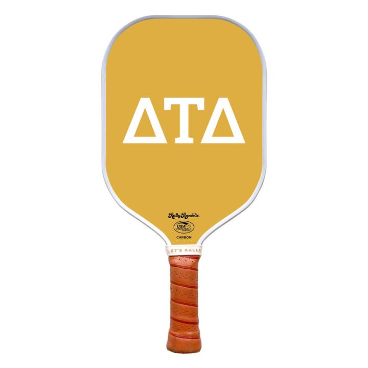 Delta Tau Delta Explorer guldpickleballpaddel med grekisk bokstav (B2B) för wholesale av Rally Republic