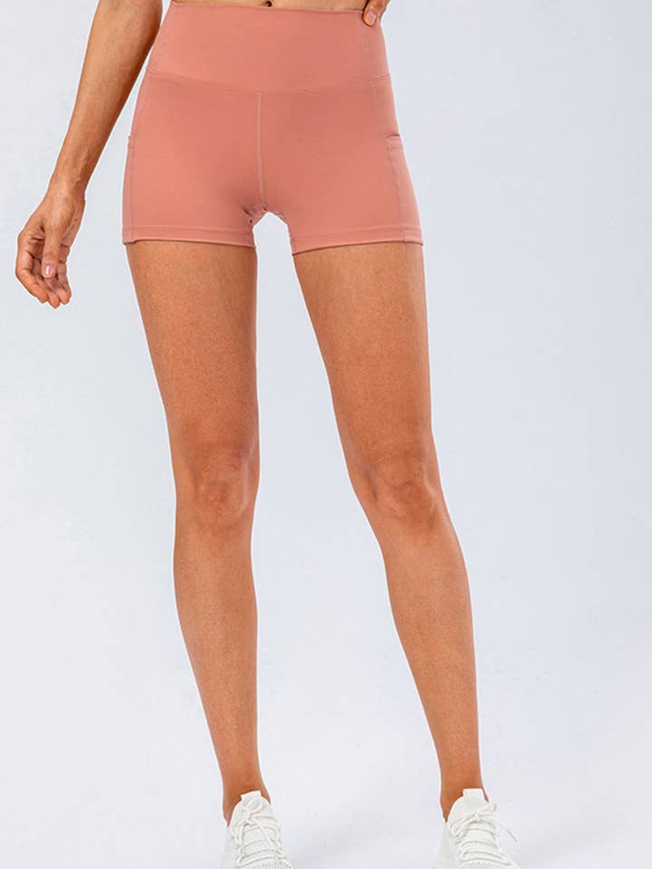 Slim Fit Wide Waistband Sports Shorts for wholesale by Beyond Apparel