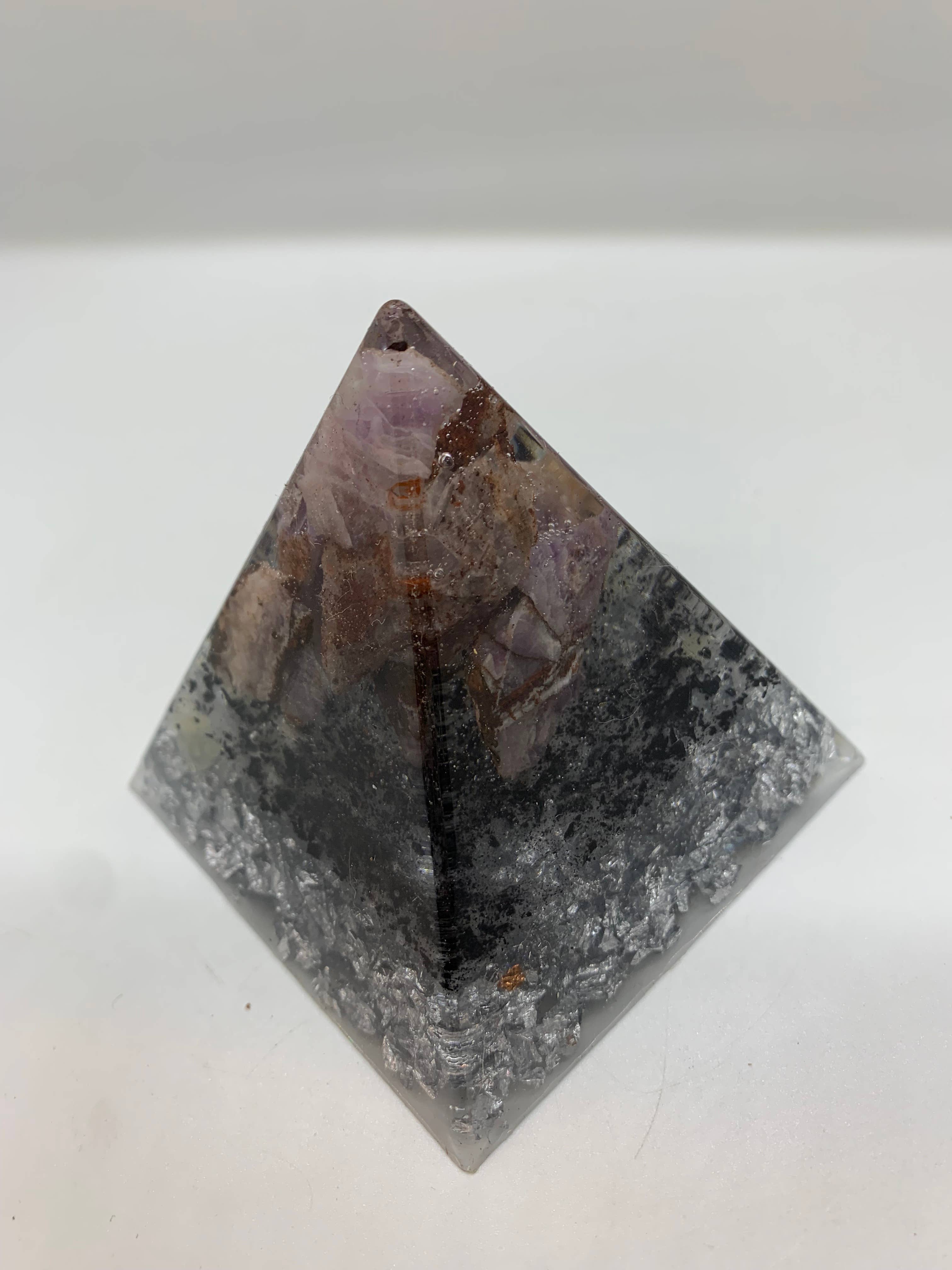 Orgonics by Driftwood Works Inc - Wholesale Spiritual Stone/Crystal - AMETHYST-Healing Orgonite Pyramid - Amethyst4