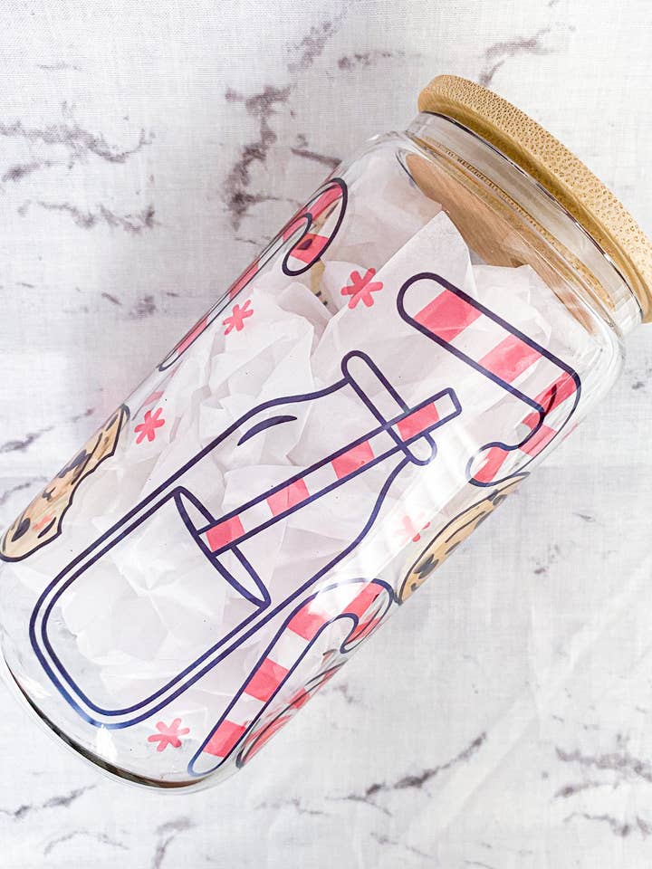 Tasse en verre pour collations de Noël pour la vente par Lyla & Rose