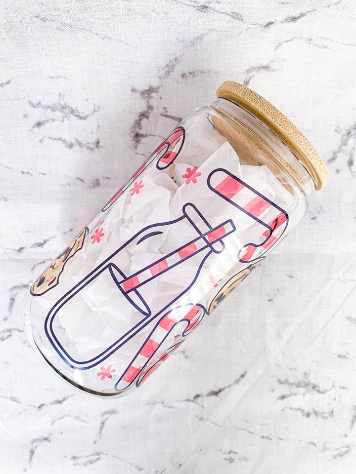 Tasse en verre pour collations de Noël pour la vente par Lyla & Rose