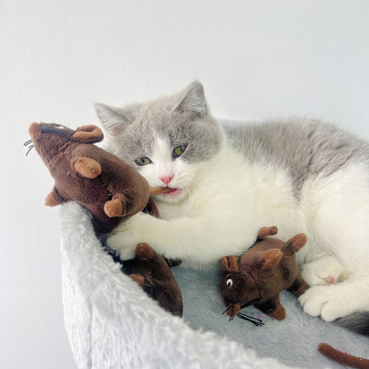 Cheerhunting - Wholesale Pet Toy - Cat - Moo - Brown Mouse Cat Toy