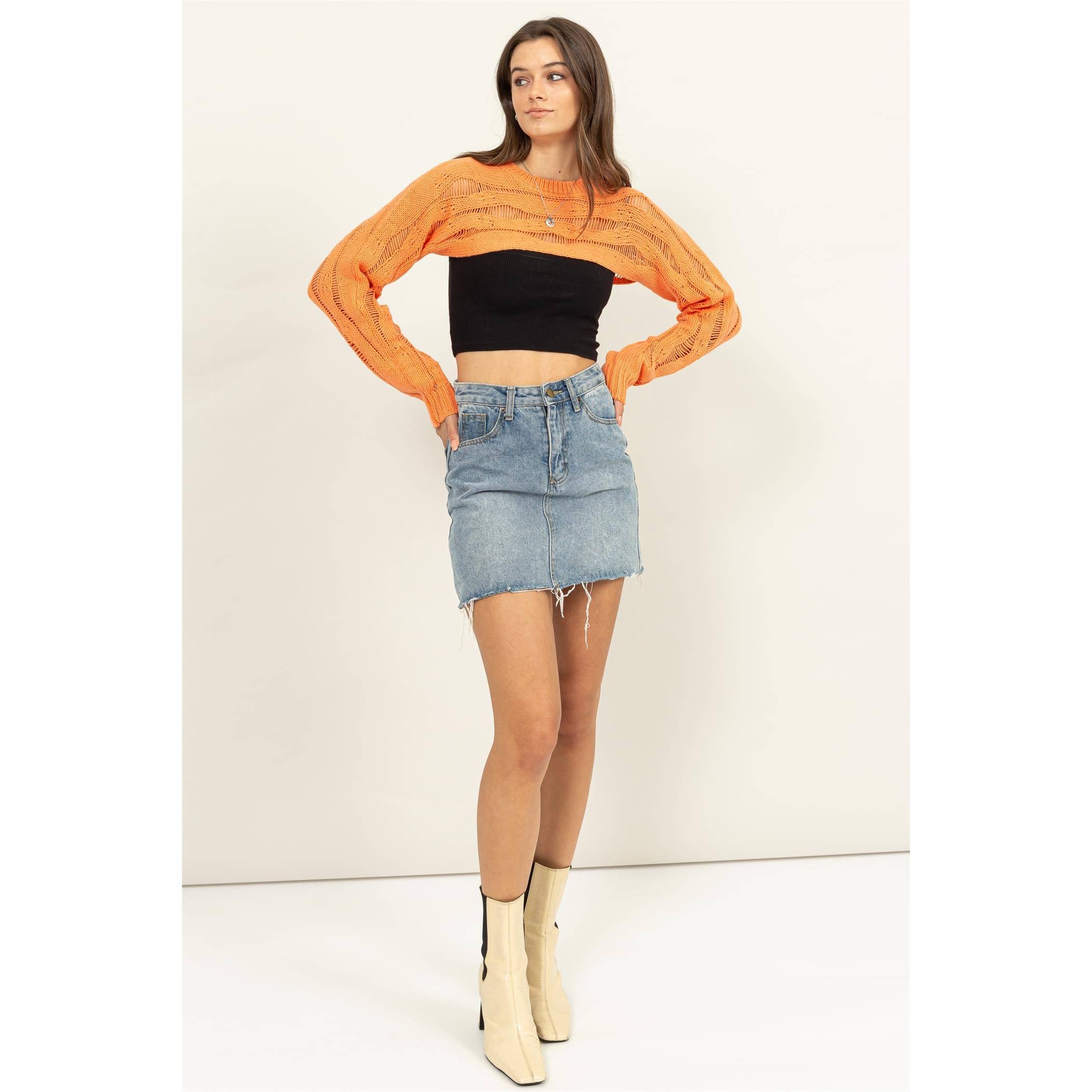 HYFVE - Wholesale Knit Sweater - Women's - Open Knit Shrug Sweater23