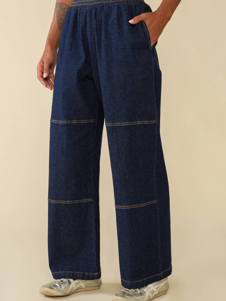 Classic Blue Pico Pre-Shrunk Denim Work Pants for wholesale on Faire