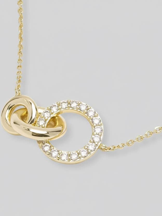 Halo Link Necklace for wholesale by Golden Hour xo