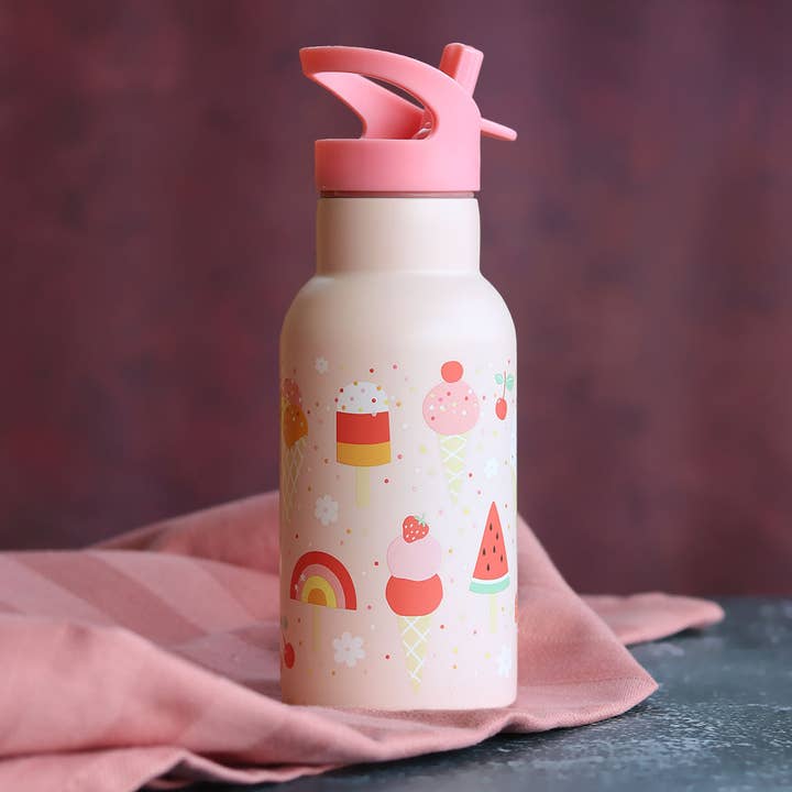 A Little Lovely Company - Wholesale Water Bottle - Kids stainless steel drink/ water bottle: Ice-cream7