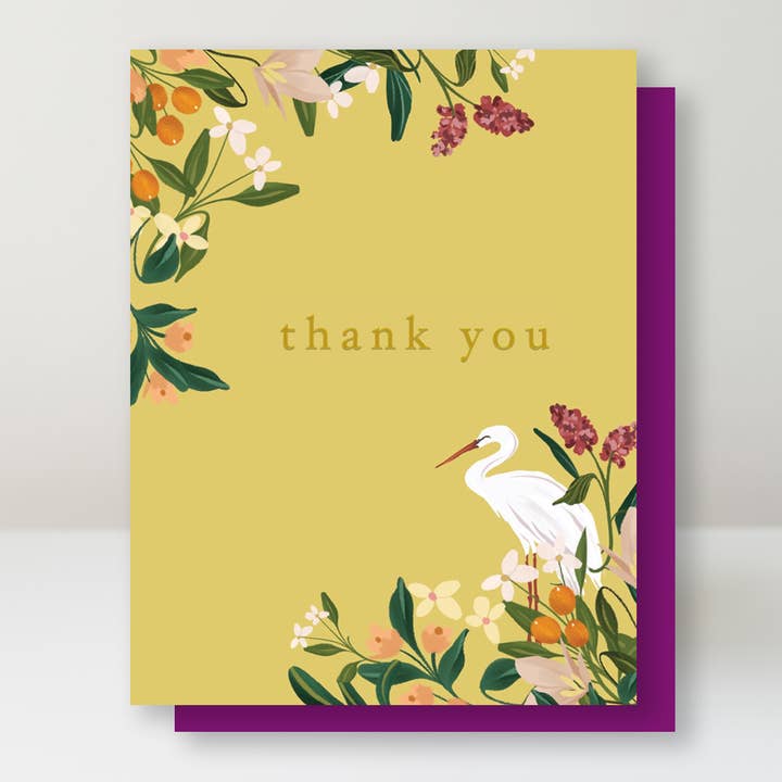 Thank You - Japanese Crane for wholesale by Papermum Press