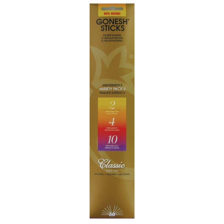 KT Supply - Wholesale Incense - Gonesh Classic Collection Incense Variety Pack, 30/PK
