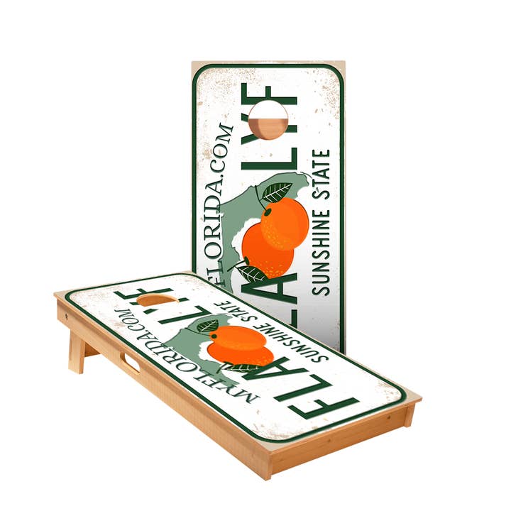 Home State License Plate Florida Star Cornhole Boards for wholesale by American Cornhole Association