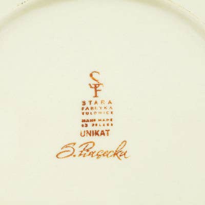 4-Piece Place Setting Forget-me-not Field Theme for wholesale by Polmedia Polish Pottery