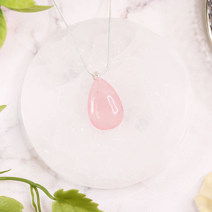 Natures Artifacts Inc - Wholesale Individual Charm/Pendant - Rose Quartz Teardrop Pendants - Rose Quartz Jewelry2