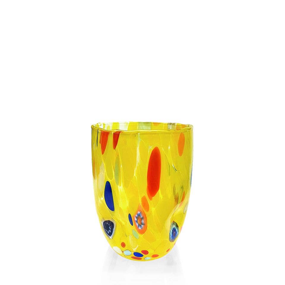 Alice Sturzinger LLC - Wholesale Drinking Glass/Cup - Venezia Murano Glass Cup- Assorted Color Opt10