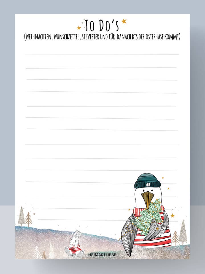 Notepad A6 - To Do's Christmas to Easter for wholesale by HEIMARTLIEBE®