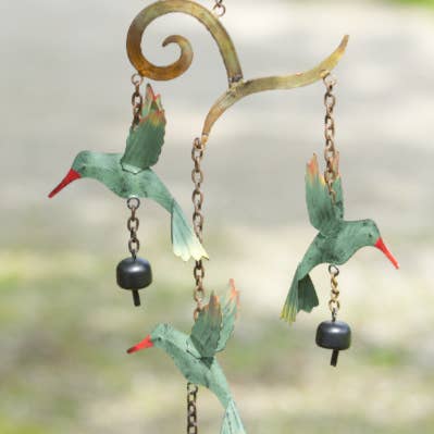Ancient Graffiti - Wholesale Wind Chime - Multicolor Hummingbird Wind Chime0