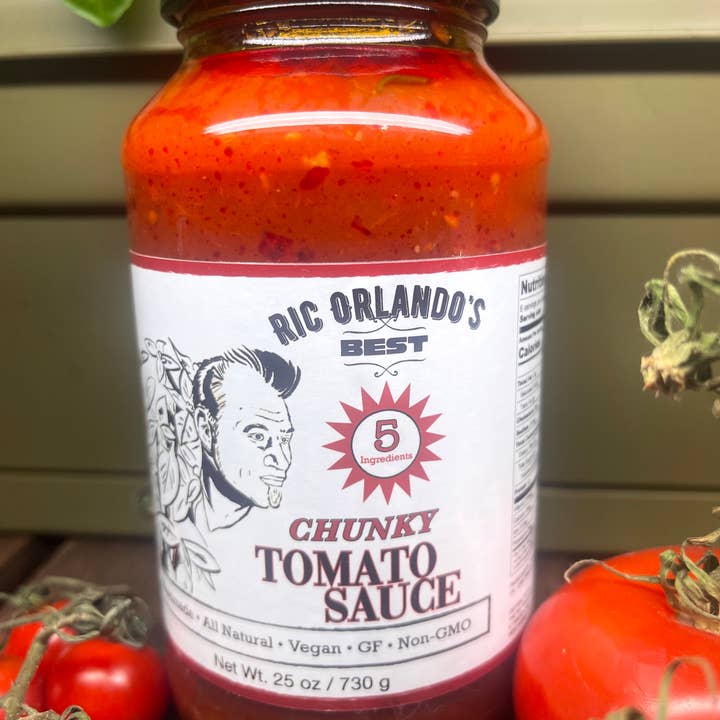 Ric Orlando's Pasta, Sauce, Hot Sauce and Seasonings - Wholesale Sauce - Tomato Sauce Premium 5 Ingredient Chunky