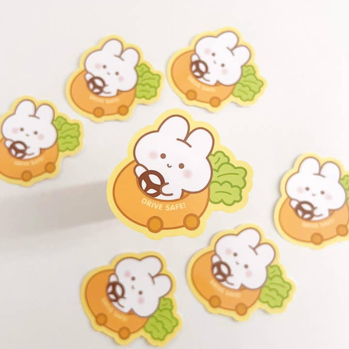 Puffie Studio - Wholesale Sticker - Drive Safe! Carrot Mobile Sticker1