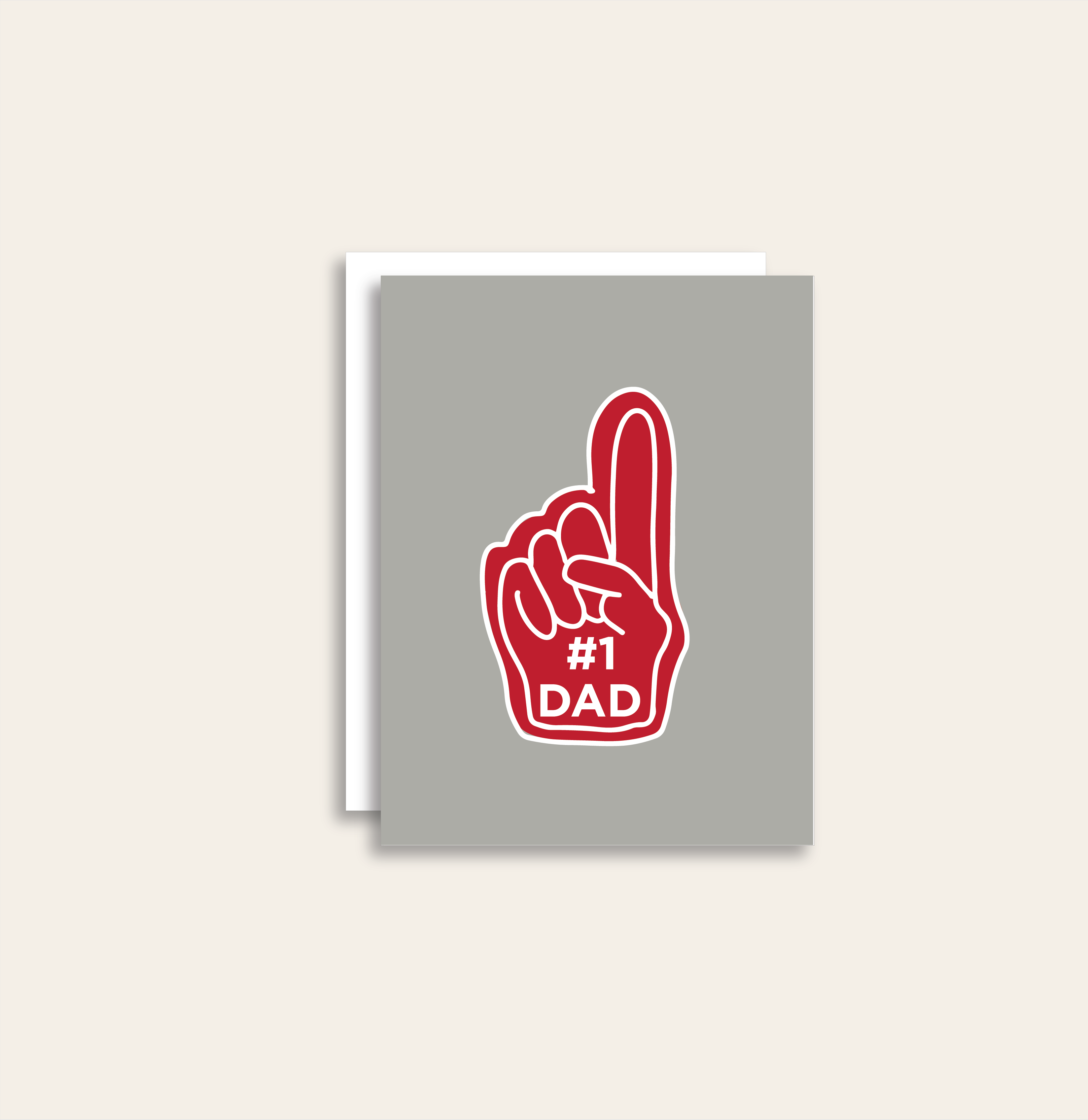 Birdie Mae Designs - Wholesale Father's Day Card - #1 Dad Sports Fan Hand Fathers Day Greeting Card2