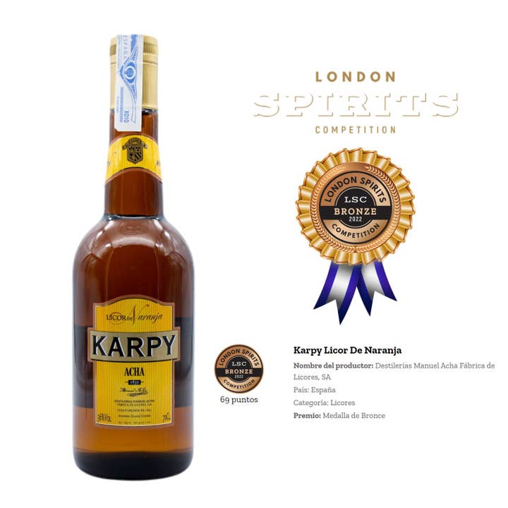 Destilerías Acha - Wholesale Liqueur - KARPY Orange Liqueur