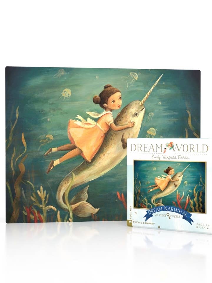 Dream Narwhal Mini - 20 Piece Mini Puzzle for wholesale by New York Puzzle Company