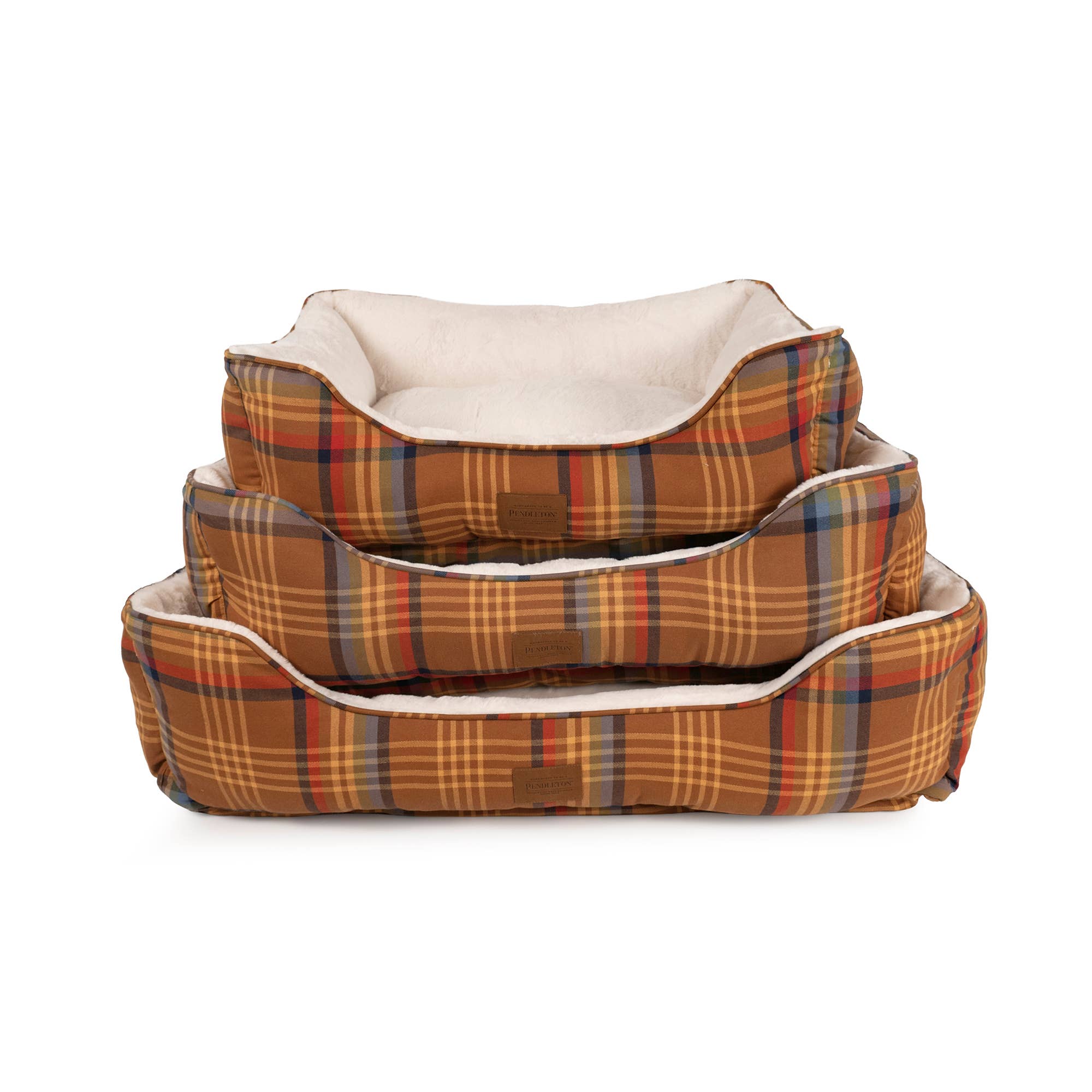 Carolina Pet Company - Wholesale Pet Bed - Cat/Dog - Pendleton Plaid and Fur Kuddler - Desert Plaid
