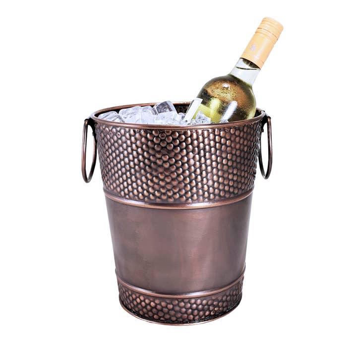 Berkshire Hammered Wine Bucket in Antique Copper | BREKX for wholesale by Brekx