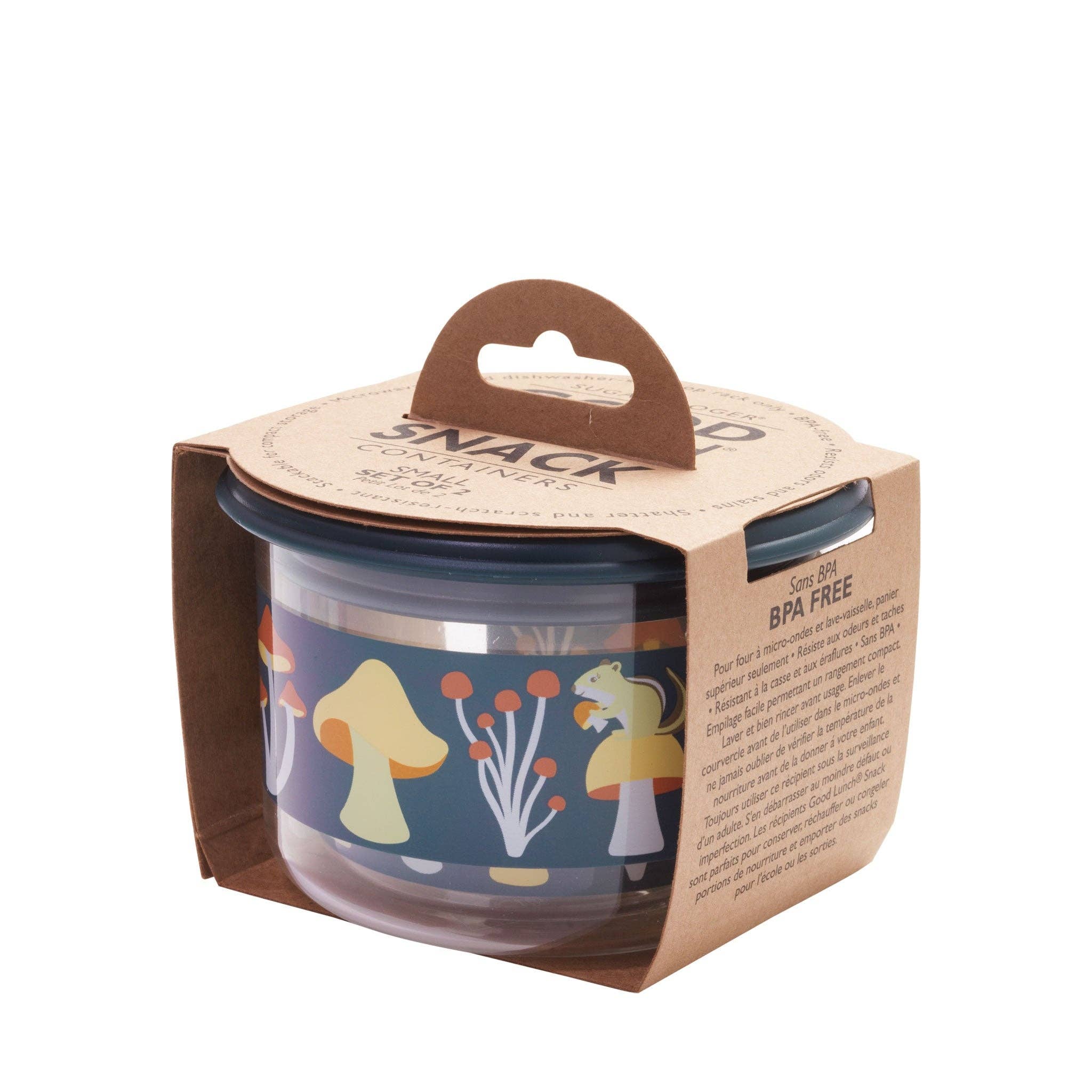 Sugarbooger by Ore’ Originals - Wholesale Lunch Bag/Box - Kids - Good Lunch Snack Containers | Mostly Mushrooms | Small1