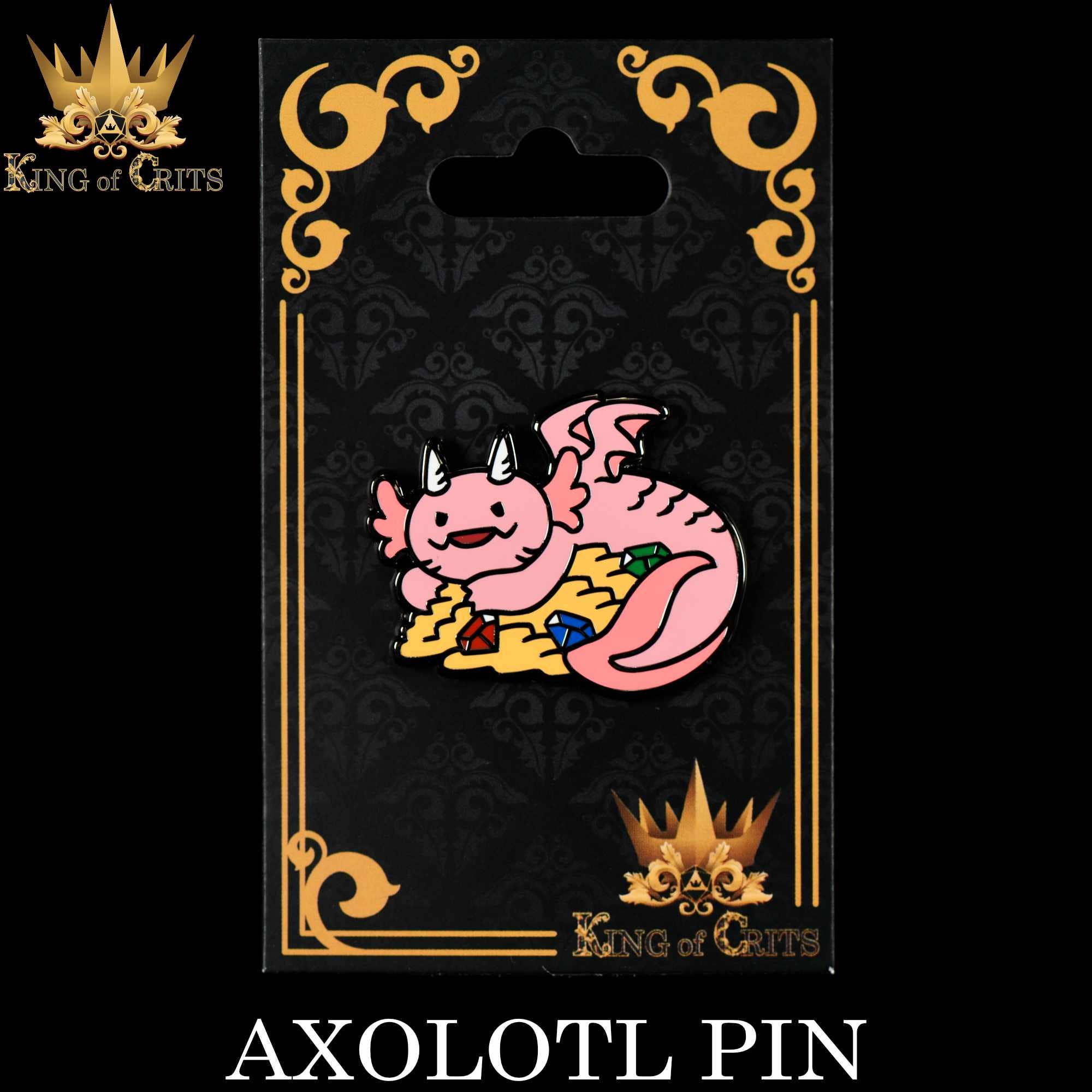 DNDDICE.COM - Vente Épinglettes/boutons - Axolotl (épingle en émail)2