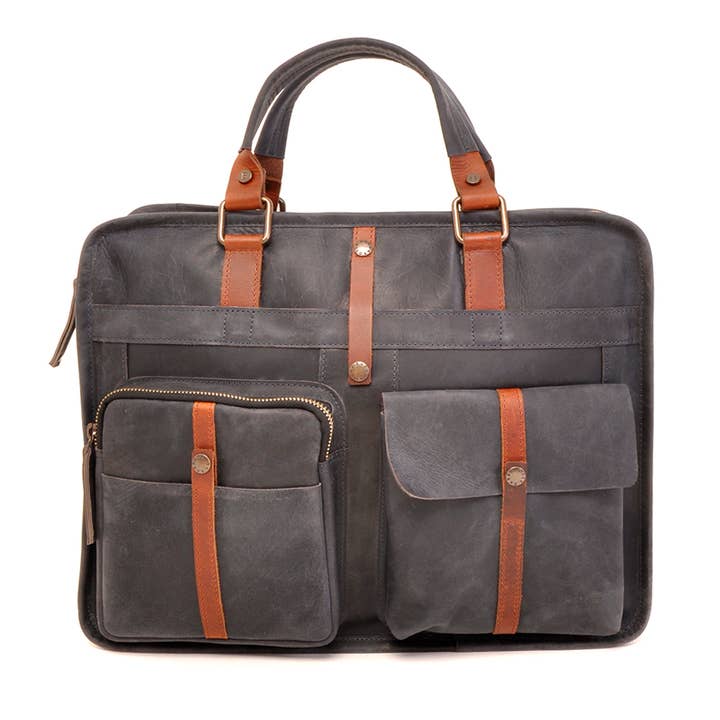 Berba Lederwaren B.V. - Wholesale Laptoptas - Uniseks - Leren zaken tas Barbarossa 826-131-07