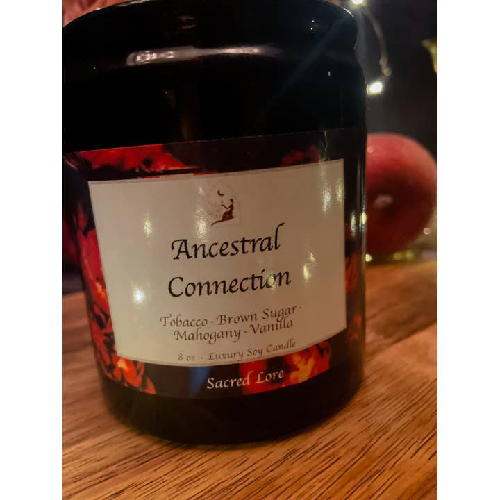 Sacred Lore - Vente Bougie en bocal - Bougie de connexion ancestrale, bougie rituelle en pot apothicaire2