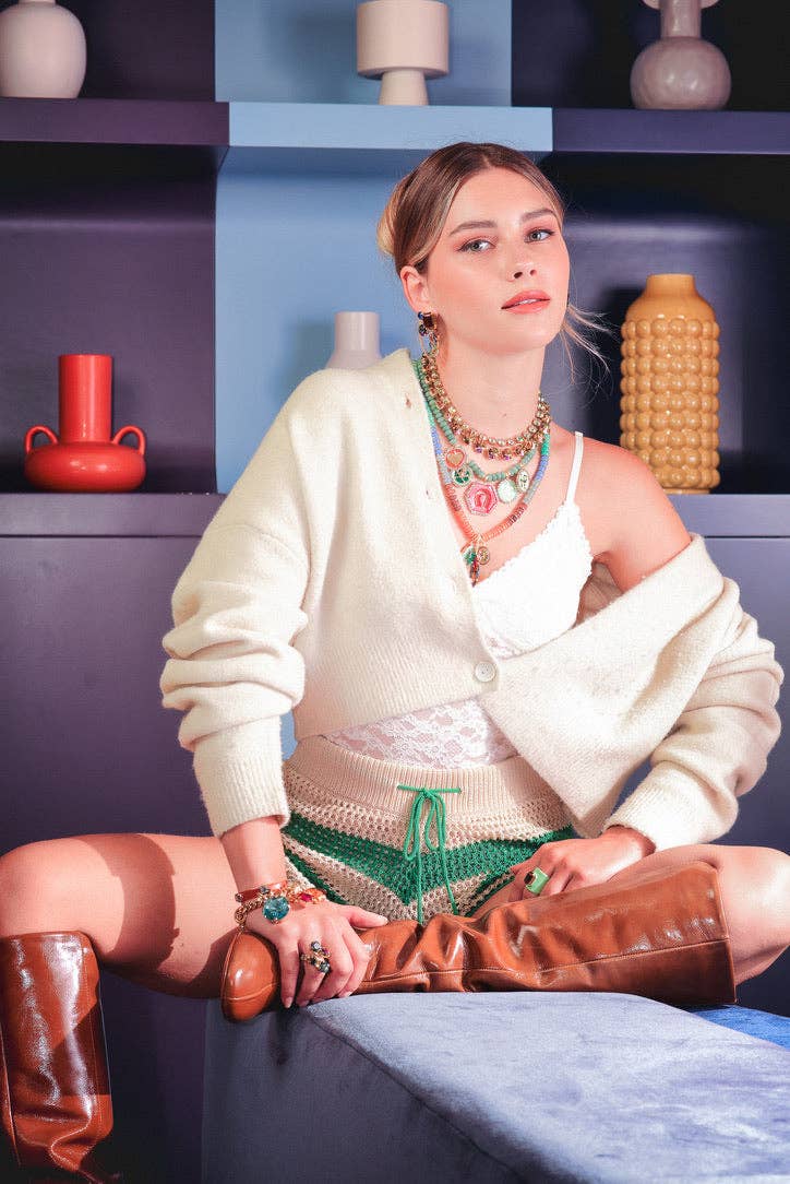 TOVA - Wholesale Cocktail/Statement Ring - Mini Roddy Ring in Enamel Midnight Express3