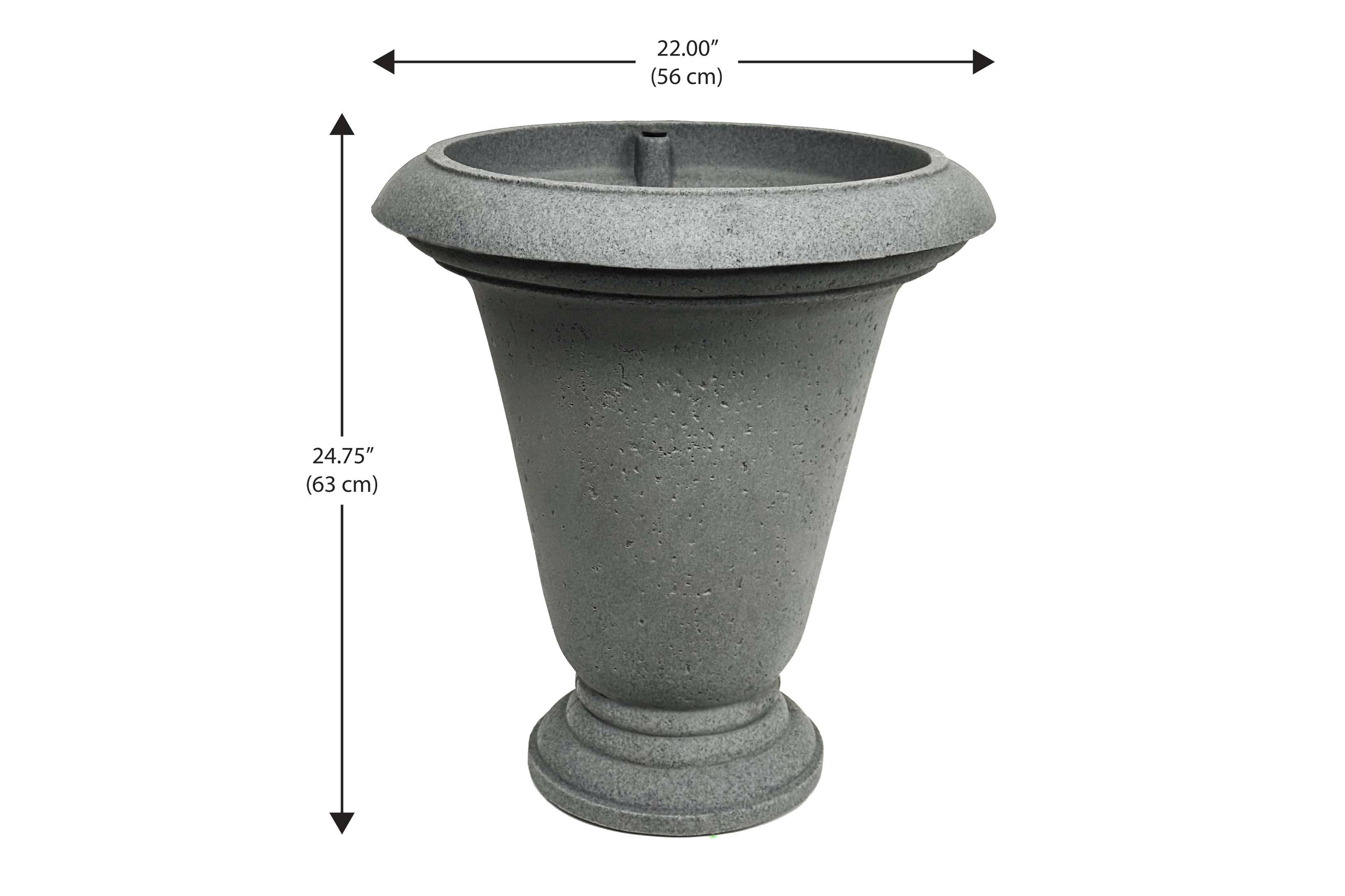 Algreen - Wholesale Plant Pot - 25" Crete URN Self Watering with Top Fill Port7