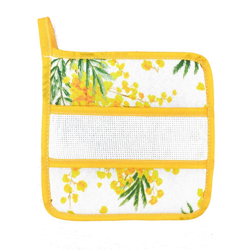 Almatex srl - Wholesale Oven Mitt/Pot Holder - GARDEN potholder square or round with etamine band0