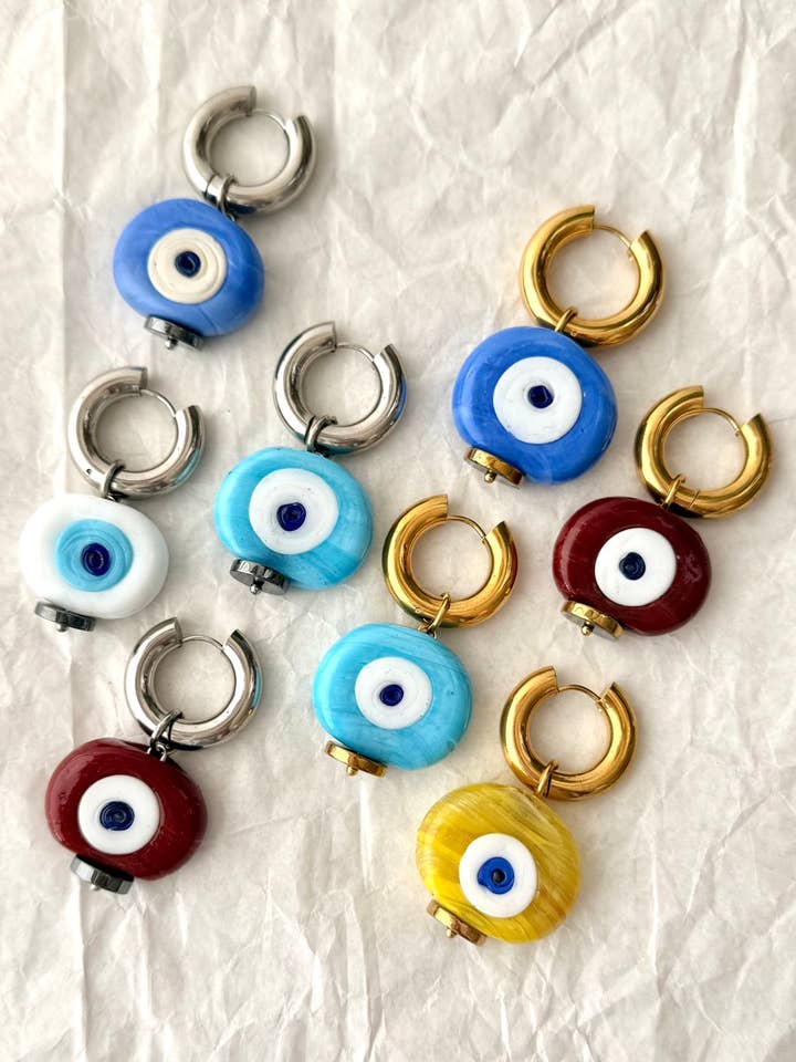 Single XL eye hoop earring for wholesale by Goupi