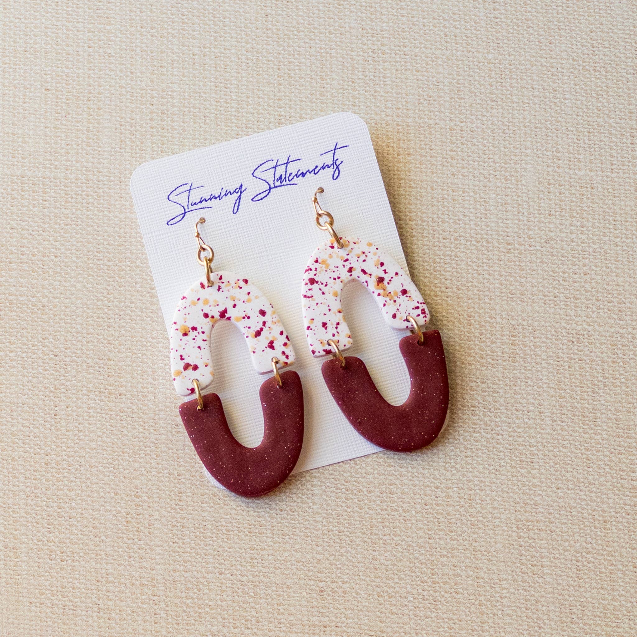 Stunning Statements - Wholesale Dangle Earrings - Giselle Gameday School Spirit Clay Earrings7