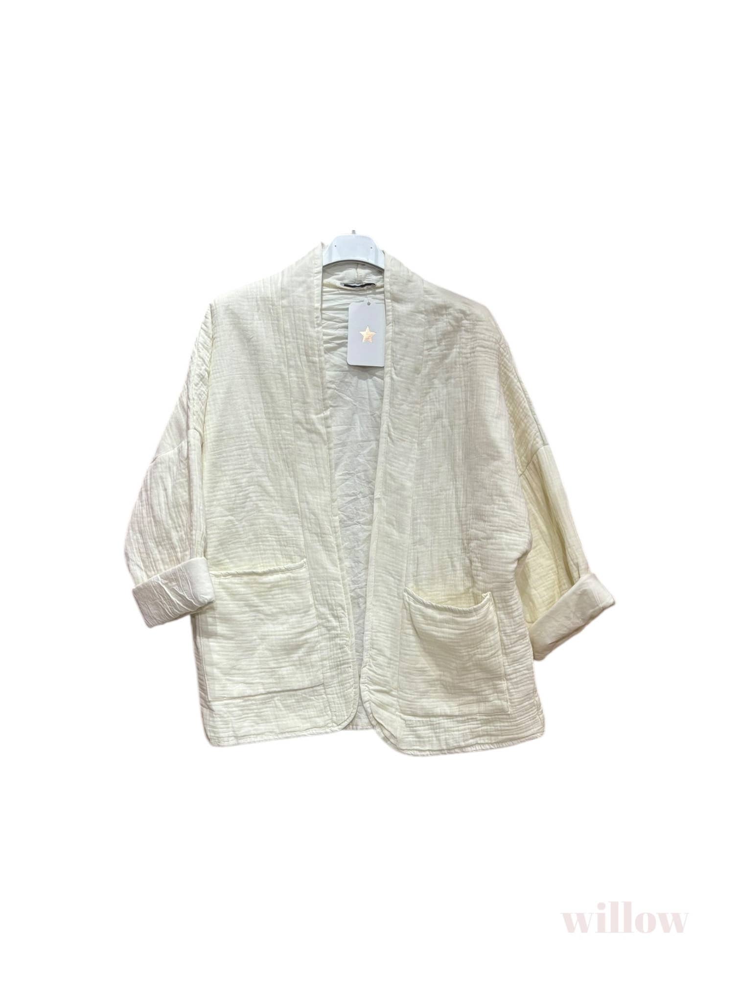 Moonsun – Großhandel Jacke – Damen – Sommerjacke aus Baumwoll-Gaze mit lockerer Passform2