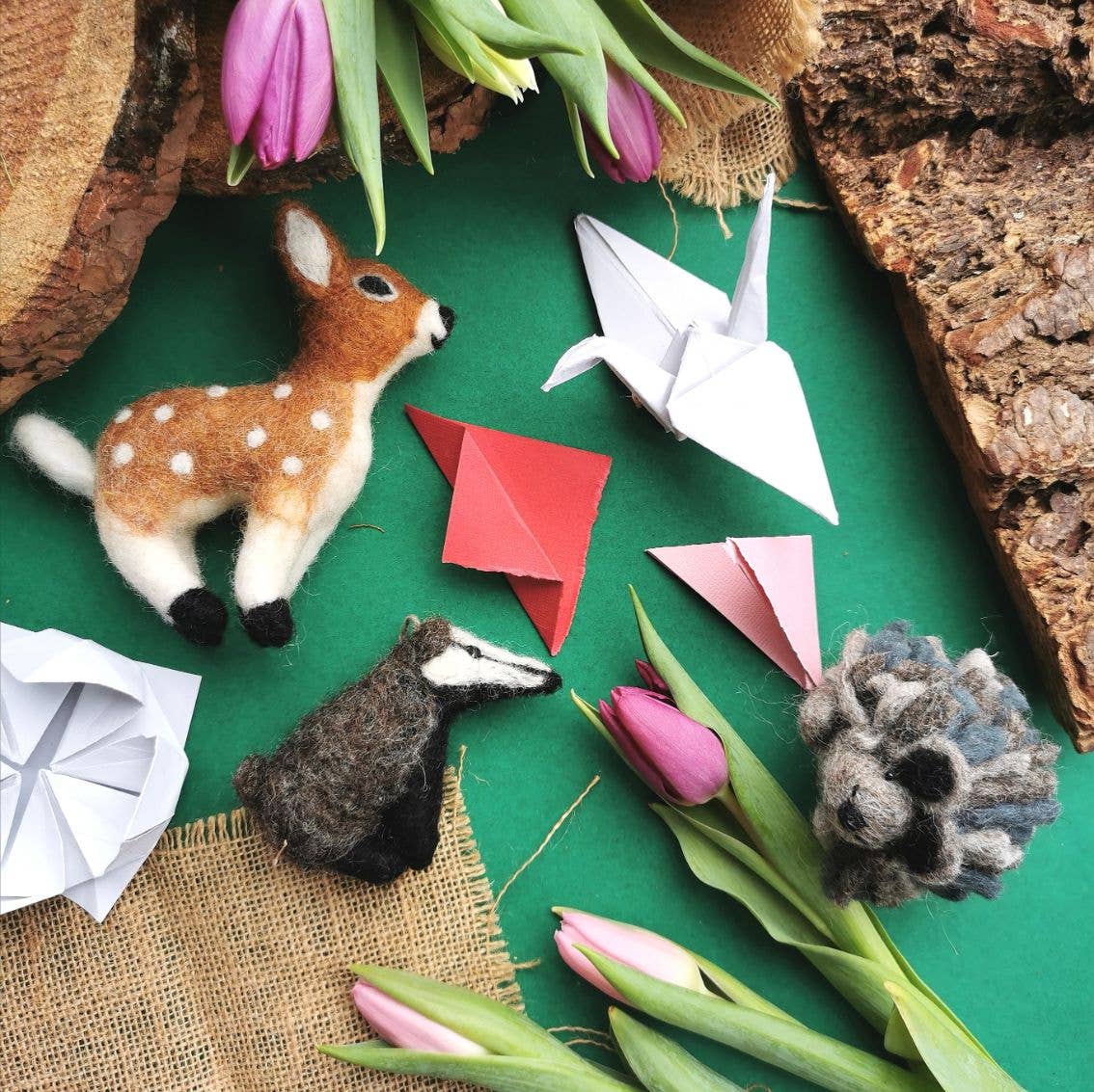 Felt So Good - Wholesale Ornament - Handmade Felt Bertie Badger Hanging Biodegradable Decoration4