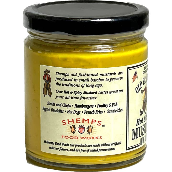 Golden West Specialty Foods - Wholesale Mustard - Shemps Old Fashioned Hot & Spicy Mustard - 8 oz
