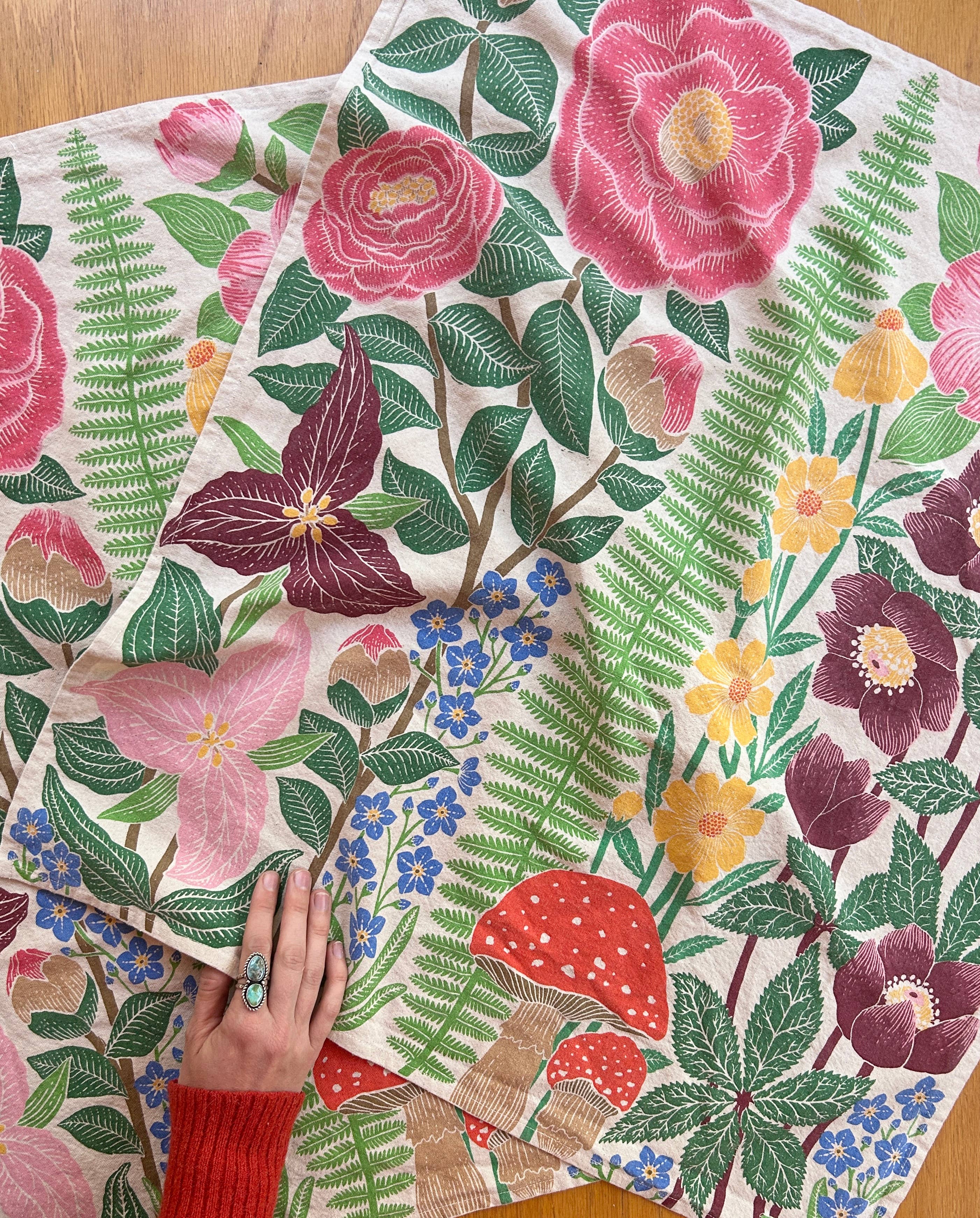 Lili Arnold - Wholesale Tea Towel - Organic Cotton Tea Towel - Forest Flora2