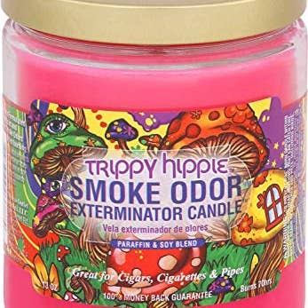 Shop The King - Wholesale Jar/Filled Candle - Smoke Odor Exterminator 13 oz Jar Candle Trippy Hippie