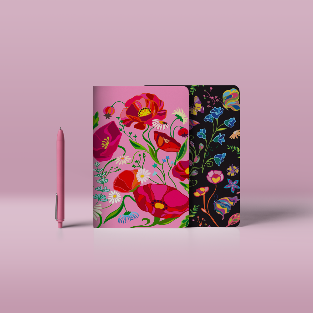 Oditti - Wholesale Notebook - Poppies A5 Notebook2