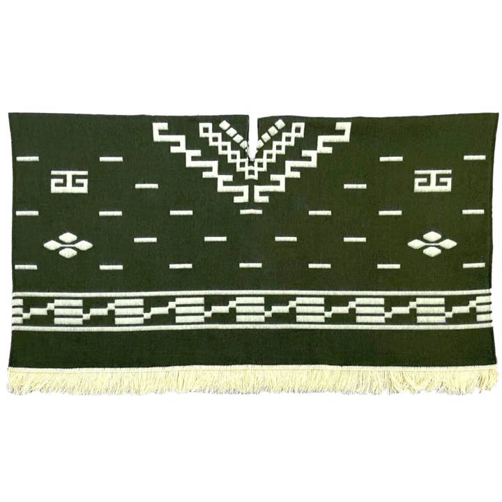 ECUALAMA - Wholesale Poncho - Unisex - Clint Eastwood Poncho cowboy Serape replica handmade of Alpaca wool Unisex - olive green6