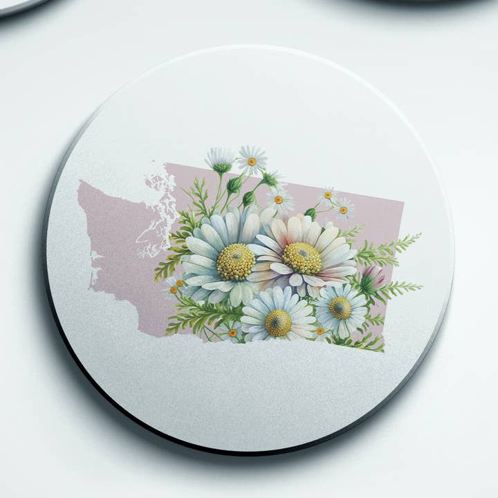 Ensemble de sous-verres Fleurs d'été de Washington | Série Quatre Saisons pour la vente par Paperfinch Design