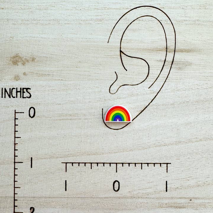 Luna B Jewelry β wholesale Stud/post earrings β Rainbow Pride Stud Earrings2