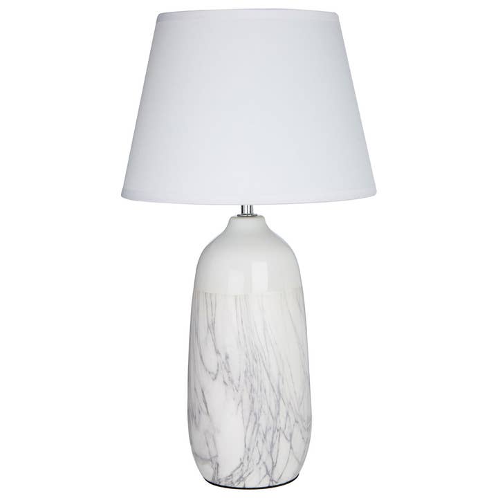 Welma White Ceramic Table Lamp for wholesale by Interiors by Premier