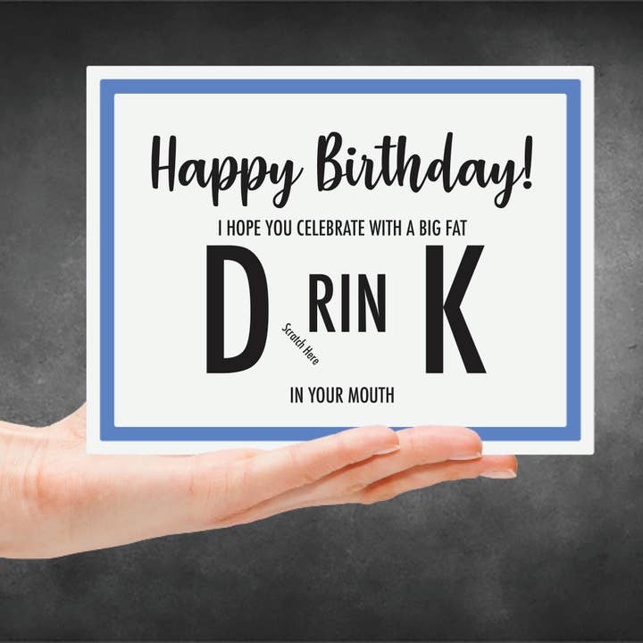 Tarjeta Snarky, cumpleaños, rasca y gana, HB I Hope para venta al por mayor de Snarky Megs