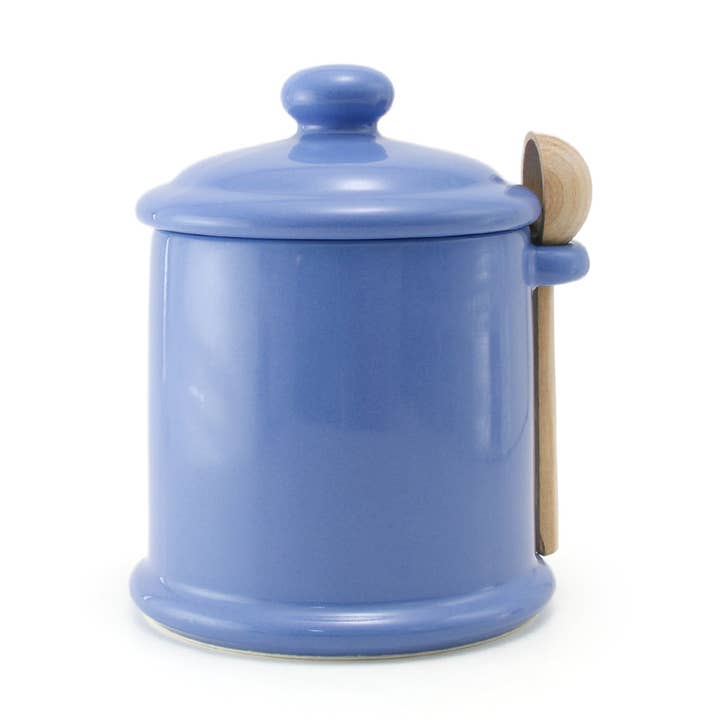 ZERO JAPAN Sugar Canister with wooden spoon 13.5 oz / 420cc - Blueberry - for wholesale by ZERO JAPAN USA