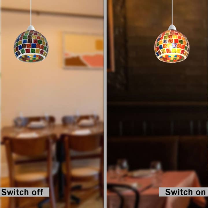 Ledsone - Wholesale Lamp Shade - Vintage Stained Glass Lampshade Traditional Easy Fit Ceiling22