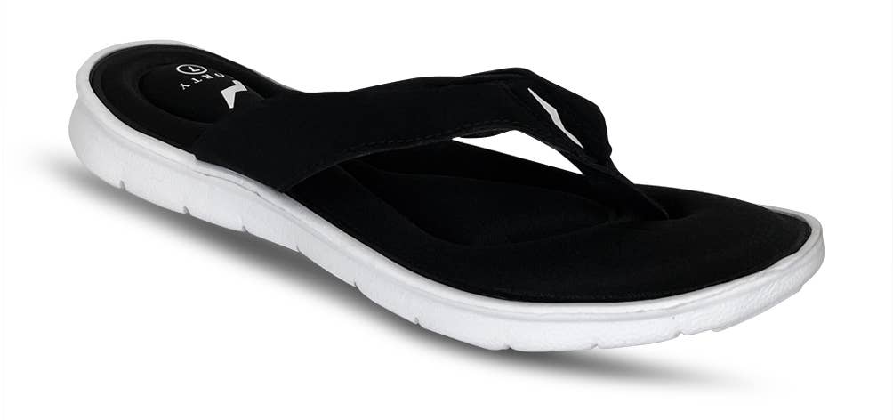 Eastern Off Price – wholesale Sandals – Women's – Norty - Women's Memory Foam Sandals 42297 Black/White3